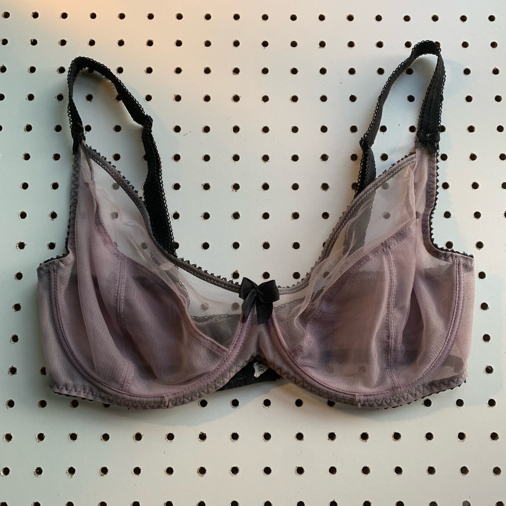 Love Claudette lavender and black bra